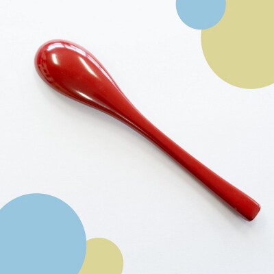 【赤漆】漆絵入り 小さなスプーン