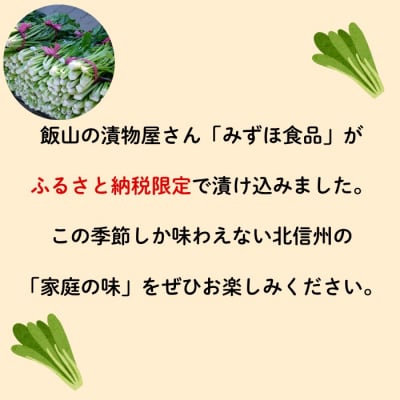 【期間限定】《2kg》  野沢菜 本漬 ～漬物屋さんが漬けた北信州の家庭の味～