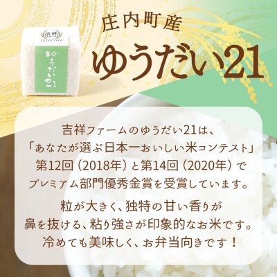 吉祥ファーム 2合キューブ×1個 ゆうだい21 300g 無洗米 令和8年産 2026年産
