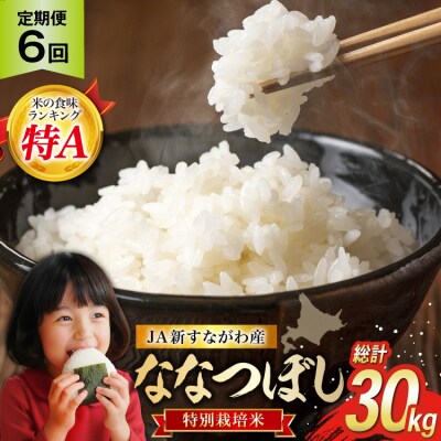 6回 定期便 JA新すながわ産 特栽米ななつぼし 5kg×6回 総計30kg [12260796]