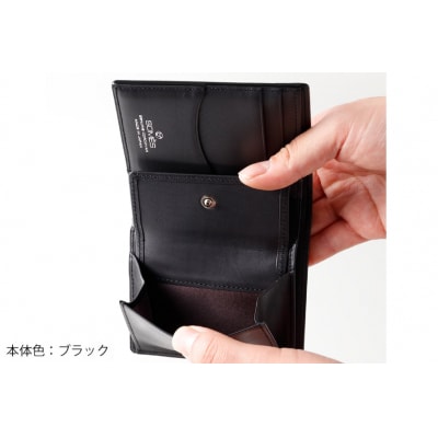 SOMES 財布 ディアマン ブラック DM-03 二つ折り 本革 [12260605-bk]