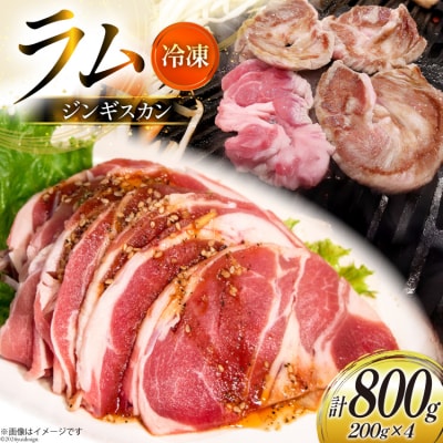 ラム肉 冷凍 ラムジンギスカン 200g 4パック 計800g [焼肉銀座園 12260734-b]