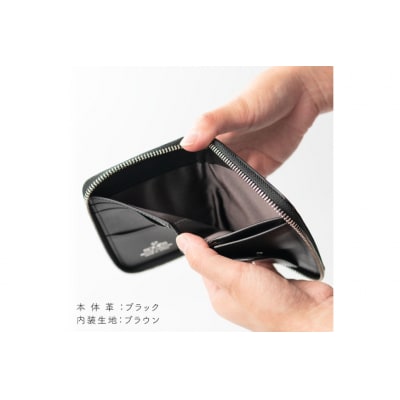 SOMES 財布 ラウンド 札入れ (ブラック)DM-09 [ソメスサドル 12260761-b]