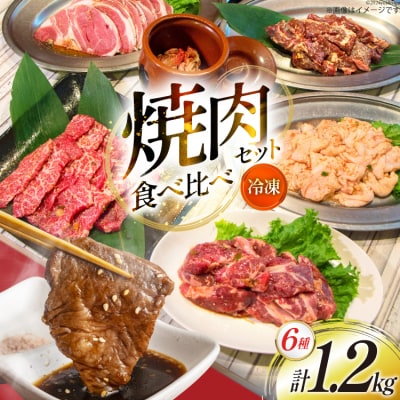 焼肉セット 6種 食べ比べ 200g×6種 計1.2kg [焼肉銀座園 砂川市 12260736]
