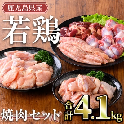 鹿児島県産若鶏焼肉 4.1kgセット