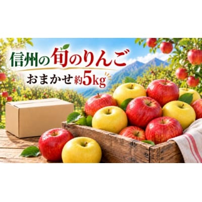 信州の旬のりんご　おまかせ5キロ(りんご・リンゴ・林檎)