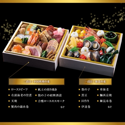 【ホテルオークラ京都】おせち二段重  和食の重・中国料理の重 約4名様用 御池 おせち 人気 
