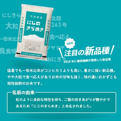 令和8年産 茨城県産 お米 にじのきらめき 精米 20kg (5kg×4袋)