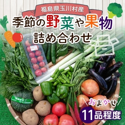 季節の産直売場の野菜と果物詰め合わせ(大)