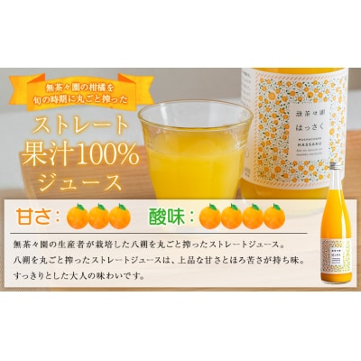 <無茶々園の八朔ジュース 720ml 6本>愛媛 えひめ おいしい 果汁100%