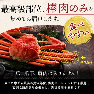 【厳選部位のみ】本ズワイガニしゃぶしゃぶ【大】(たっぷり1kg)| 生食可 お刺身 極太 ポーション
