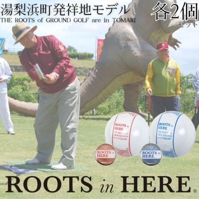グラウンド・ゴルフ ボール&マーカー各2個セット(ROOTSシリーズ)(177MZ.)