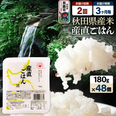 【定期便2回 3ヶ月に1回お届け】パックごはん 180g×48個|23_aks-014802c