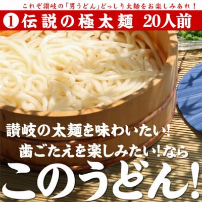味源 うどんバカ店長　本場讃岐の本生うどん食べ比べセット40人前　純生タイプ【A-71】