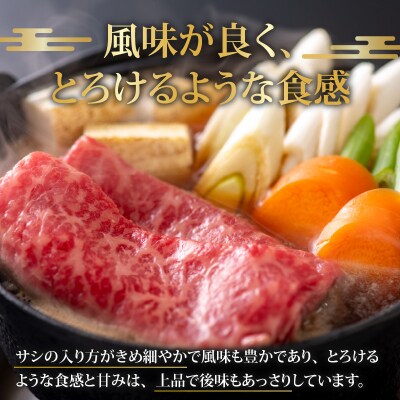 【福井ブランド牛肉】若狭牛すき焼き食べ比べセット 1kg(ロース500g・モモ500g 各パック)