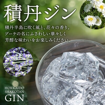 ジン 北海道 積丹 酒 蒸溜酒 アルコール 火の帆 BOUQUET GIN 100ml 2本