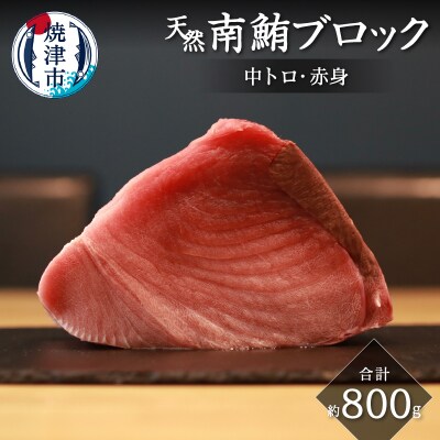 キボシ水産 天然 南鮪 ブロック 中トロ 赤身 約800g(a20-392)