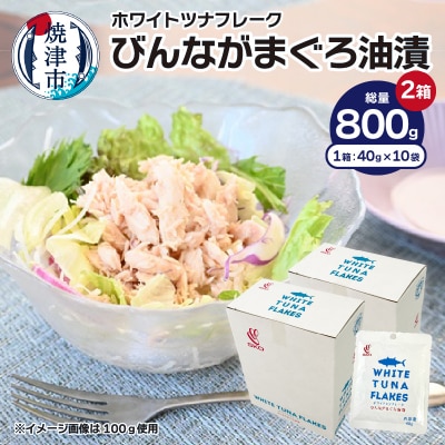 SKOホワイトツナフレーク　びんながまぐろ油漬　40g×10袋(a10-1206)