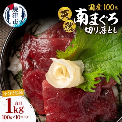 国産ミナミマグロ 一口サイズ 刺身 赤身 海鮮丼 焼津 海の極(100g ×10)(a16-199)
