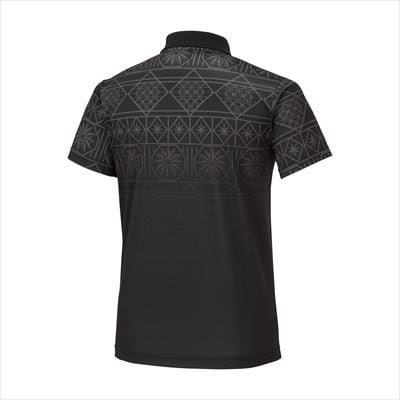 ミズノ・薩摩切子柄ポロシャツ(ブラック・2XL)　C0-116-05