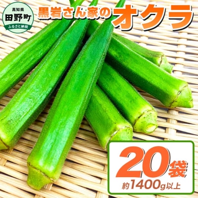 【四国一小さなまちのオクラ】黒岩さん家のオクラ　20袋