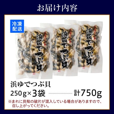 浜茹でつぶ貝750g【er001-132】