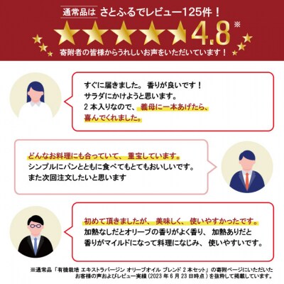 御歳暮 有機栽培 エキストラ バージン オリーブ オイル ブレンド 2本セット  [2191036]