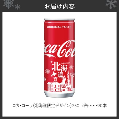 コカ・コーラ(北海道限定デザイン)250ml缶×90本_hs137-093