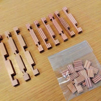 田鶴浜建具の組子細工コースター体験キット 3個セット
