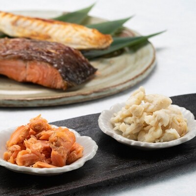 【2022年5月中旬発送】焼ほぐし　能登ふぐとふくいサーモン[ヨHA]