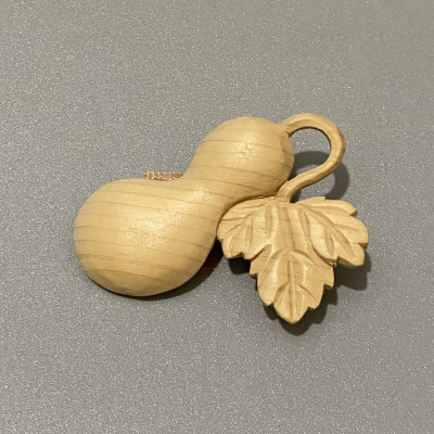 木製ブローチ ひさご