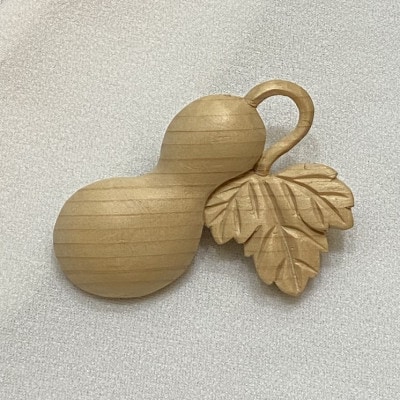 木製ブローチ ひさご