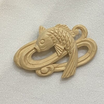 木製ブローチ 鯉