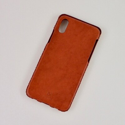 【iPhoneXSMax用】本革ケース/ブラウン/ハンドメイド