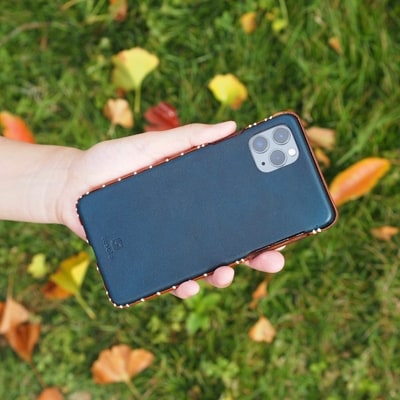 【iPhone11用】本革ケース/ブラウン/ハンドメイド
