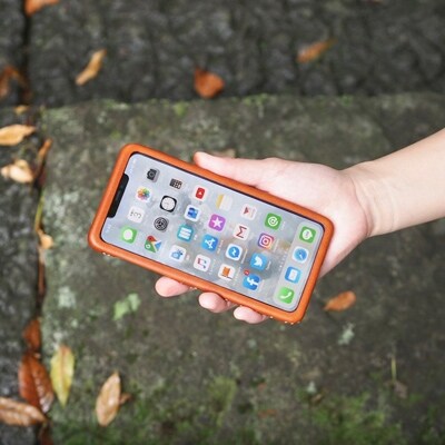 【iPhone11用】本革ケース/ダークブラウン/ハンドメイド