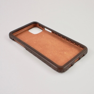 【iPhone12mini用】本革ケース/ダークブラウン/ハンドメイド
