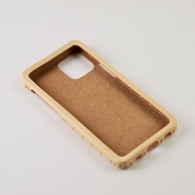【iPhone12promax用】本革ケース/ナチュラル/ハンドメイド