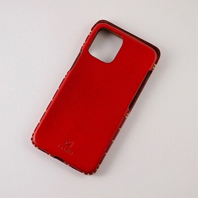 【iPhone13mini用】本革ケース/ワイン/ハンドメイド