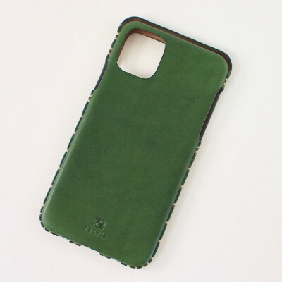 【iPhone14用】本革ケース・グリーン