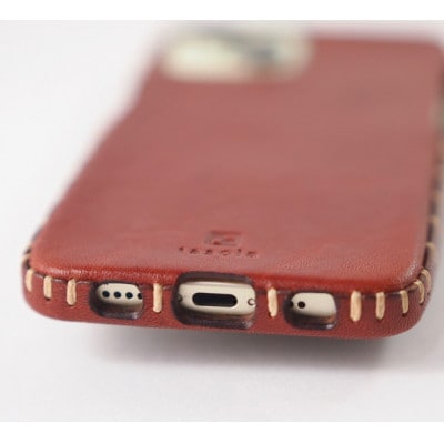 【iPhone15用】本革ケース・イエロー