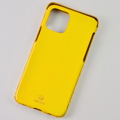 【iPhone16用】本革ケース・イエロー