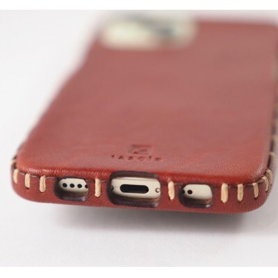 【iPhone15用】本革ケース・マホガニー
