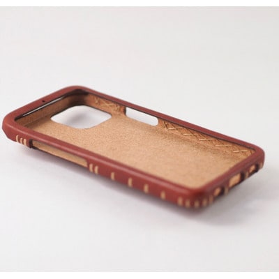 【iPhone15用】本革ケース・ネイビー