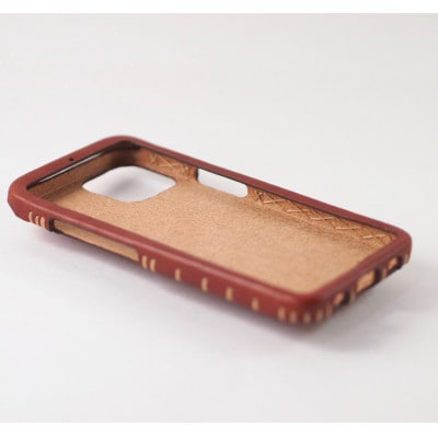 【iPhone15用】本革ケース・ブラック