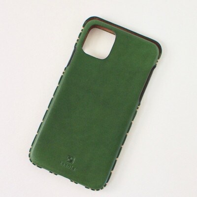 【iPhone16用】本革ケース・グリーン