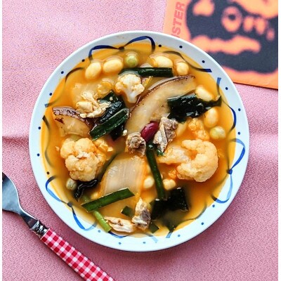 レンジで簡単　ぶり出汁の旨辛チゲ　野菜たっぷり(1個入)