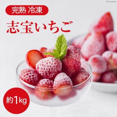 完熟 冷凍 志宝いちご 約1kg [モアショップヤマモト 石川県 宝達志水町 38600602]