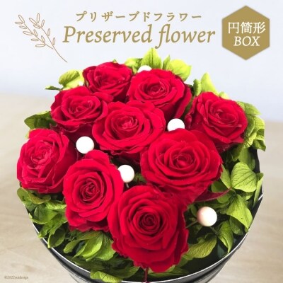 プリザーブドフラワー 円筒形BOX 花 ギフト プレゼント 贈答 母の日 [38600025]