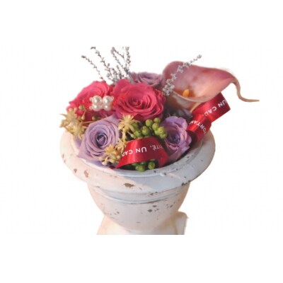 プリザーブドフラワー アレンジ 箱付 ボックス 花 長期 [38600155]